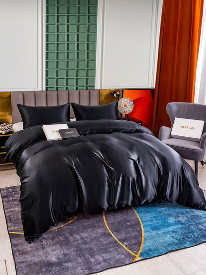 Set in seta da 3 pezzi 25Momme: copripiumino + 2 federe