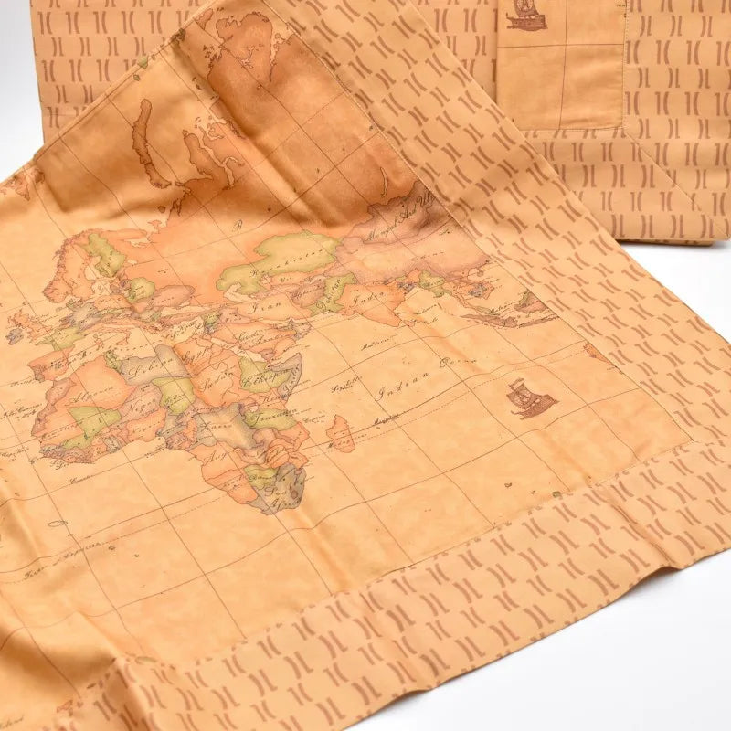 Completo Lenzuola Matrimoniale in Raso di Cotone Geo