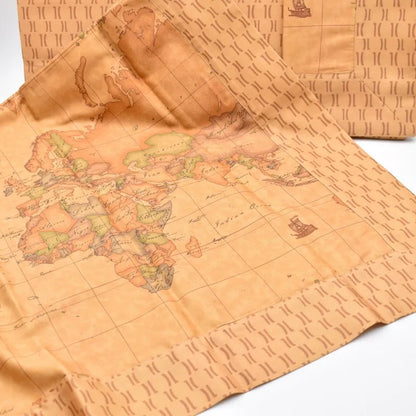 Completo Lenzuola Matrimoniale in Raso di Cotone Geo