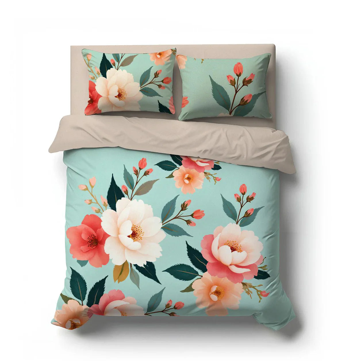 Completo lenzuola copriletto Peonie