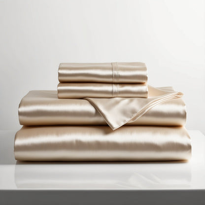 SET DI 10 PEZZI PER LETTO DI LUSSO IN SETA EGIZIANA