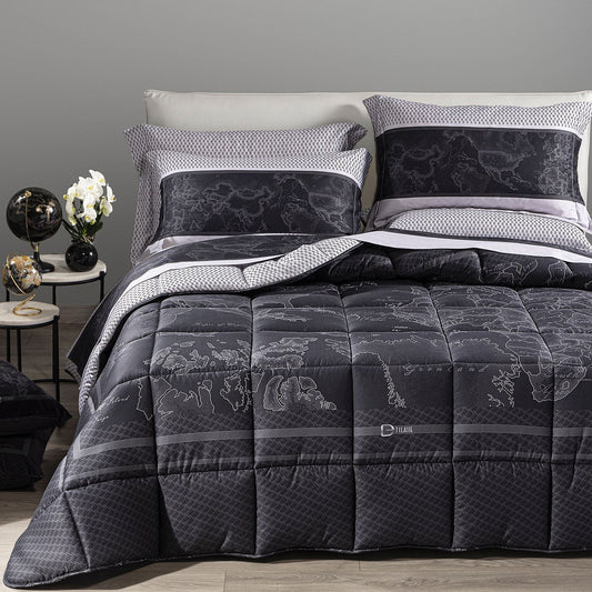 Trapunta In Raso Di Cotone Geo Night Matrimoniale Unica Alviero Martini 1A Classe