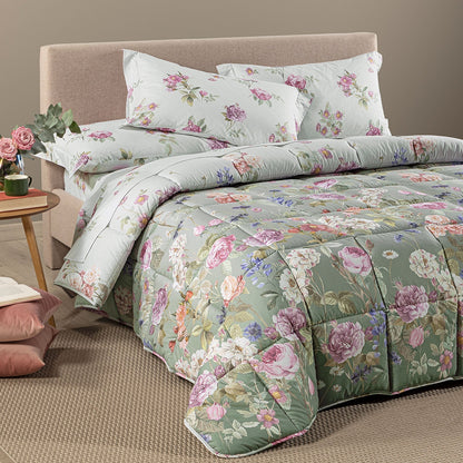 Trapunta In Cotone Giardino Romantico Matrimoniale