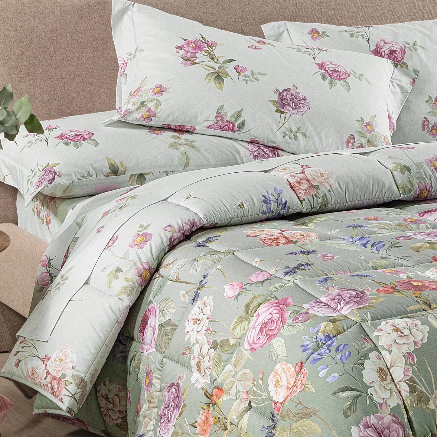 Trapunta In Cotone Giardino Romantico Matrimoniale